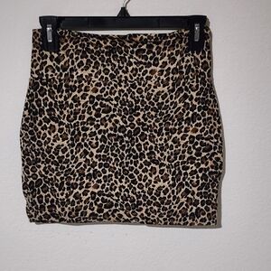 Basic Leopard Print Mini Skirt - Size Juinor's Small